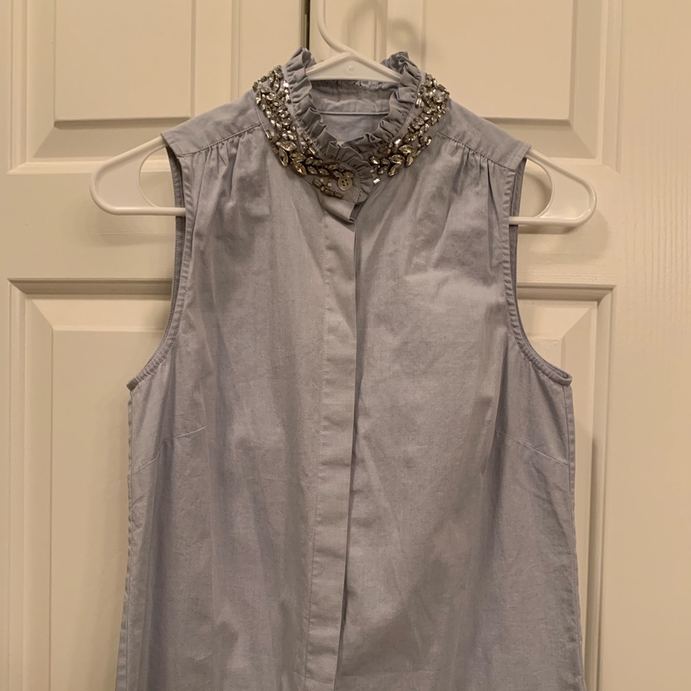 J.Crew sleeveless chambray top